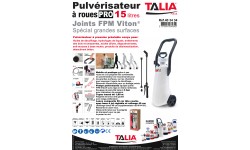 PULVERISATEUR taliaPULVE A ROUES 15 LITRES VITON