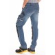 Jeans de travail stretch avec emplacement genouillères JOBPRO stone brossé T.46