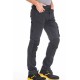 Pantalon de travail stretch avec emplacement genouillères JOBPROC gris T.48