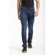 Jeans de travail coupe droite ajustée denim stretch WORK0 stone brossé T.48