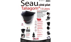 SEAU TALIAGOM 13L POIGNEE + ERGOTS ANSE 5,3MM COTE PLAT