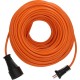 Rallonge électrique 2P sans terre, orange, 30m H05VV-F 2x1,5