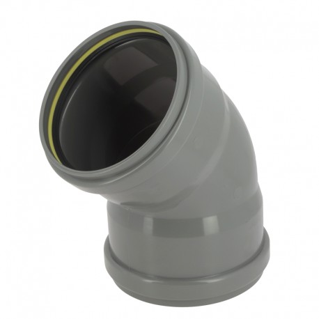 Coude 45° CR8 Ø125 FF JF Gris