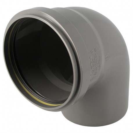 Coude 87°30 cr4 ø125 mf js gris