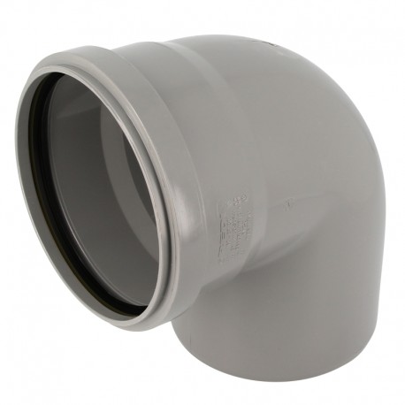 Coude 87°30 cr4 ø160 mf js gris