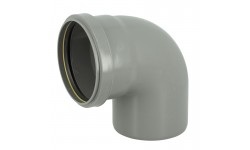 Coude 87°30 cr4 ø125 mf jf gris