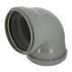 Coude 87°30 cr4 ø315 ff jf gris