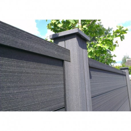 DUOFUSE Lames rainurées languettées en composite pour clôture