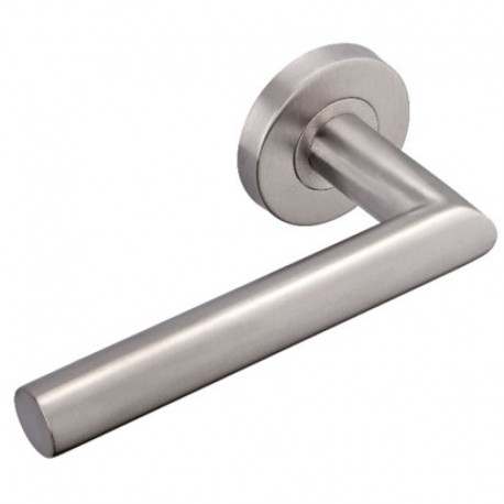 Ensemble béquilles sur rosace ronde bec de cane LC3