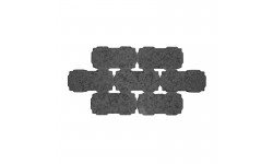 PAVE EN BETON 22X11X8CM NOIR DRAINANT - EMPILAGE ROLLMOPS *BENOR*