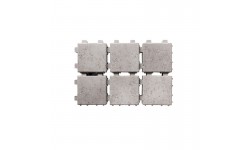 PAVE NON TAMBOURINE AVEC CHANFR. 20X20X8 GRIS DRAINANT - BENOR